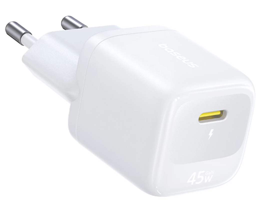 Incarcator Retea Baseus EnerFill FN22, 45W, 3A, 1 x USB-C, Alb E0123301