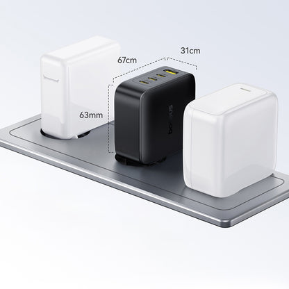 Incarcator Retea Baseus  EnerFill FH11, 140W, 5A, 1 x USB-A - 3 x USB-C, Negru E0121J00
