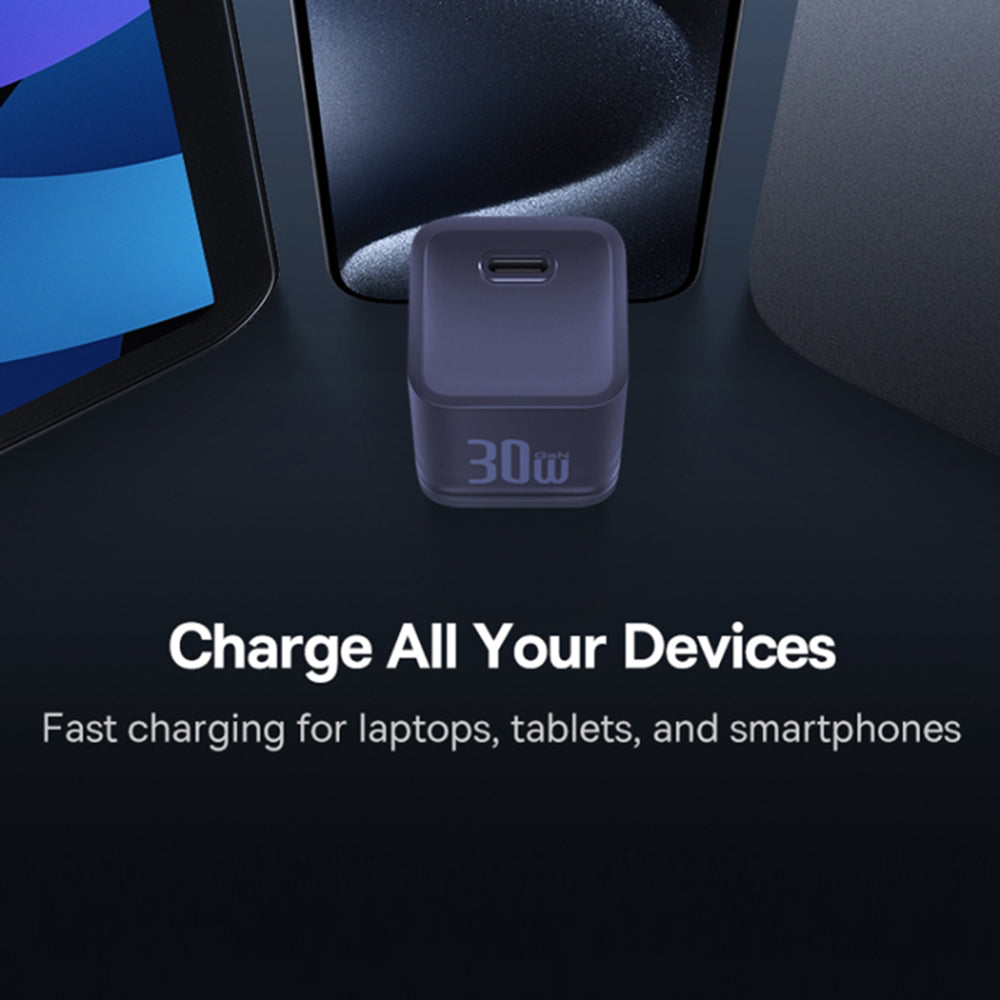 Incarcator Retea Baseus GaN5S, 30W, 3A, 1 x USB-C, Mov P10162504523-00