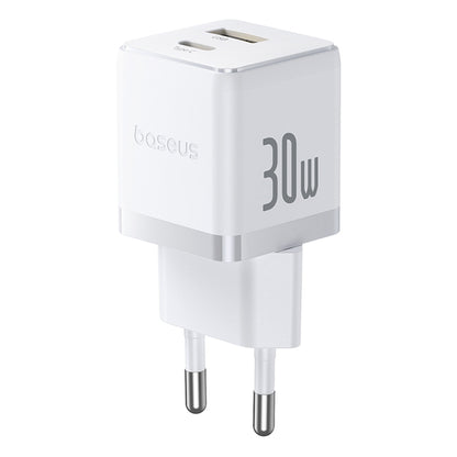 Incarcator Retea Baseus Palm, 30W, 3A, 1 x USB-A - 1 x USB-C, Alb P1011160A213-00