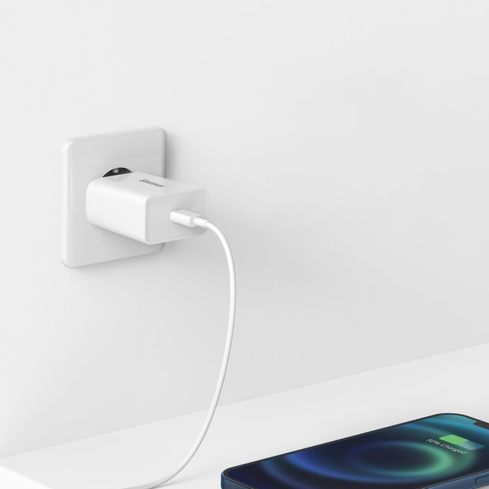 Incarcator Retea Baseus Speed Mini, 20W, 3A, 1 x USB-C, Alb CCFS-SN02