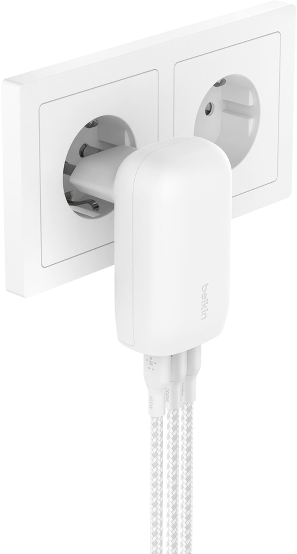 Incarcator Retea Belkin BoostCharge, 67W, 3A, 3 x USB-C, Alb WCC002vfWH