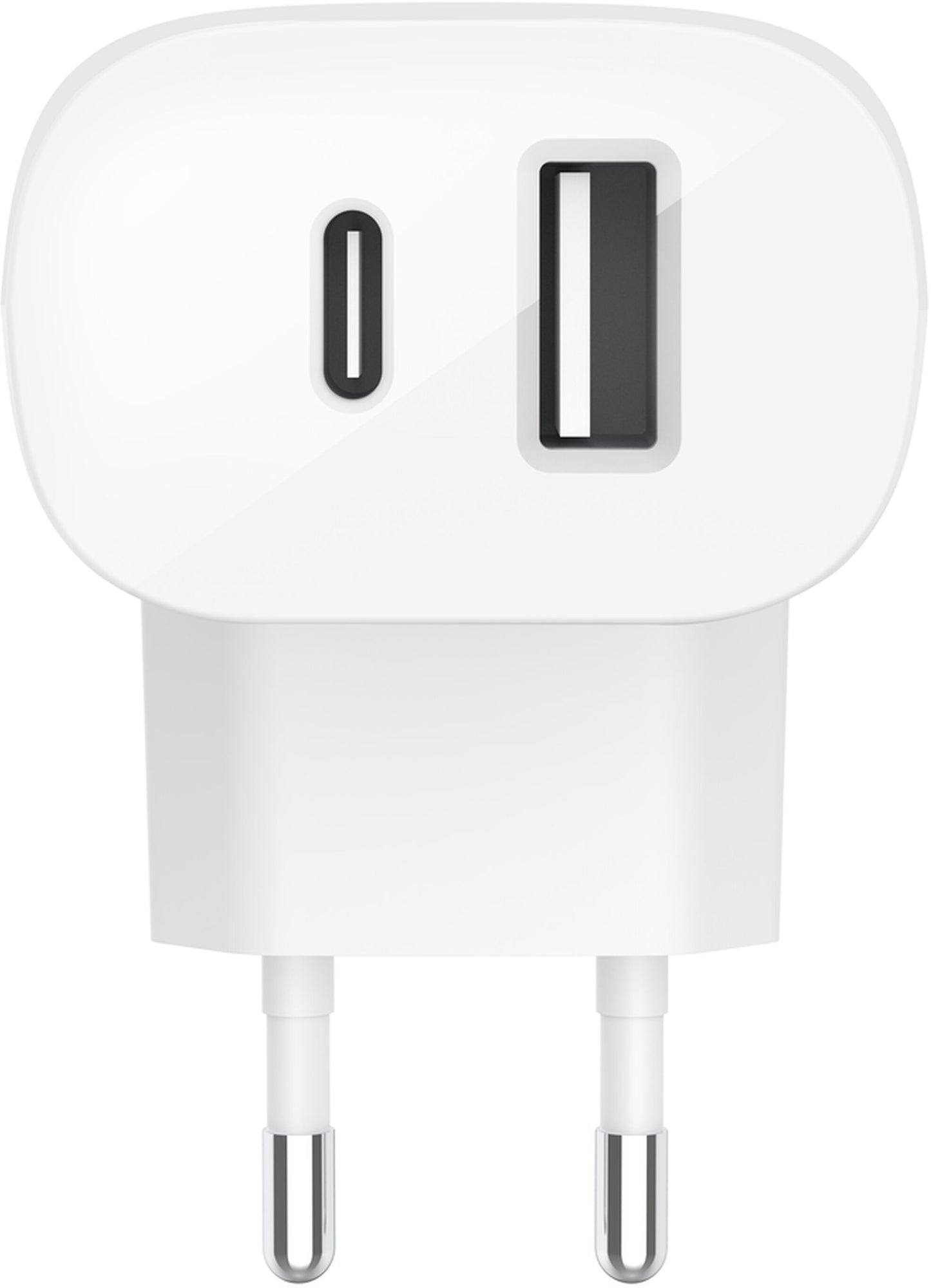 Incarcator Retea Belkin BoostCharge Dual, 37W, 3A, 1 x USB-A -  x USB-C, Alb WCB007vfWH