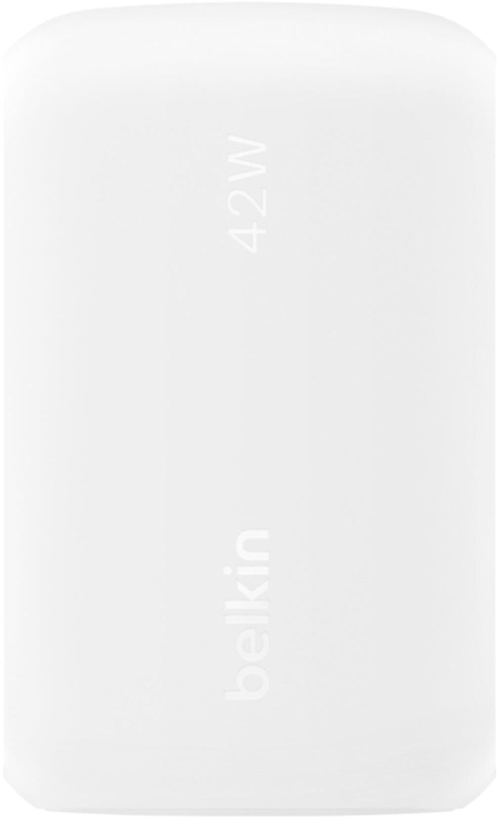 Incarcator Retea Belkin BoostCharge Dual, 42W, 3A, 1 x USB-A - 1 x USB-C, Alb WCB009vfWH