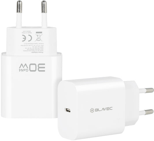 Incarcator Retea Blavec BC-14, 30W, 3A, 1 x USB-C, Alb