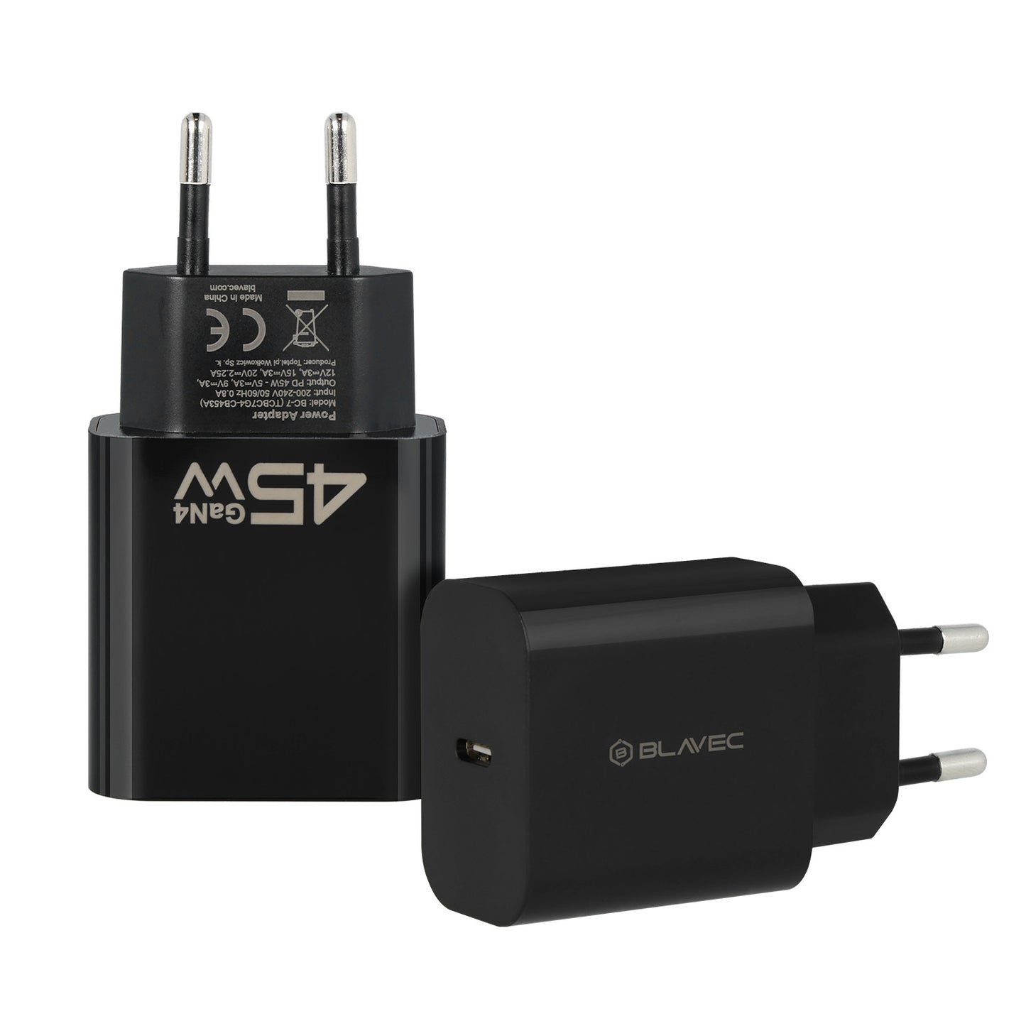 Incarcator Retea Blavec BC-7, 45W, 3A, 1 x USB-C, Negru