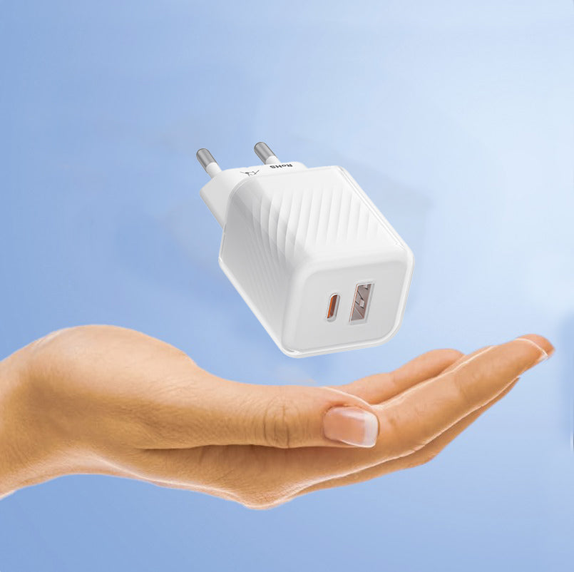 Incarcator Retea Blueo, 35W, 3A, 1 x USB-A - 1 x USB-C, Alb