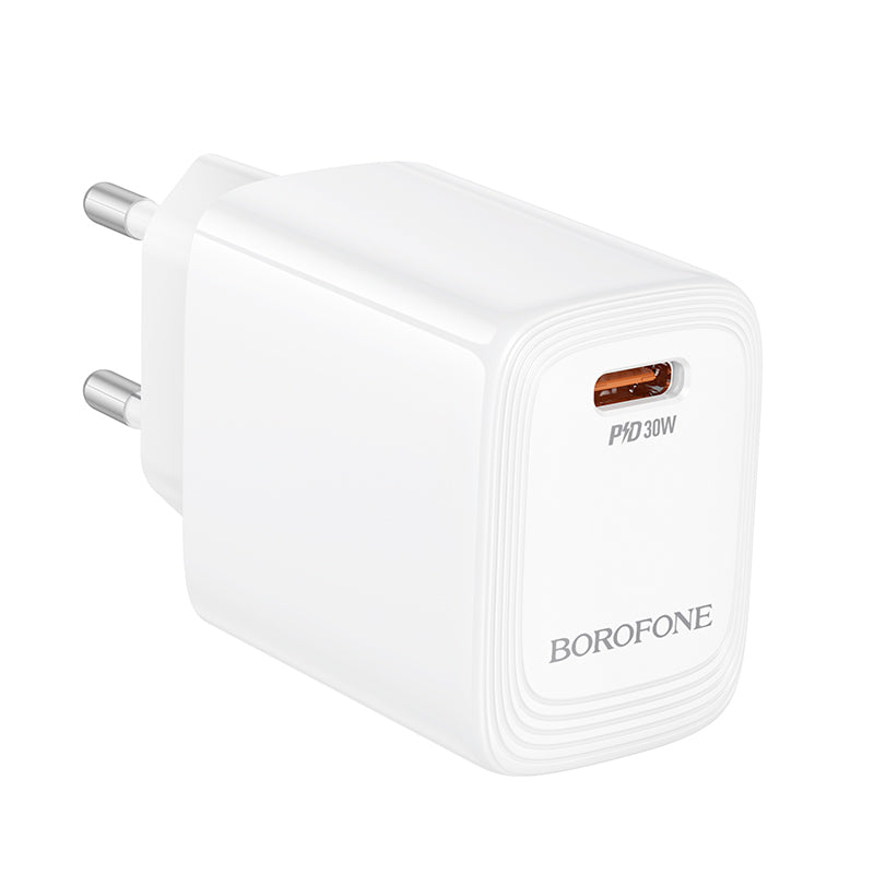Incarcator Retea Borofone BN28 Fuente, 30W, 3A, 1 x USB-C, Alb