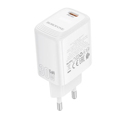 Incarcator Retea Borofone BN28 Fuente, 30W, 3A, 1 x USB-C, Alb