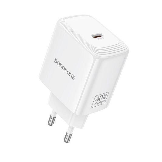Incarcator Retea Borofone BN33 Fuente, 40W, 1 x USB-C, Alb