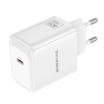 Incarcator Retea Borofone BN33 Fuente, 40W, 1 x USB-C, Alb
