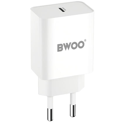 Incarcator Retea BWOO BO-CDA119, 20W, 4A, 1 x USB-C, Alb