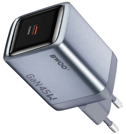 Incarcator Retea BWOO BO-CDA238, 45W, 3A, 1 x USB-C, Gri