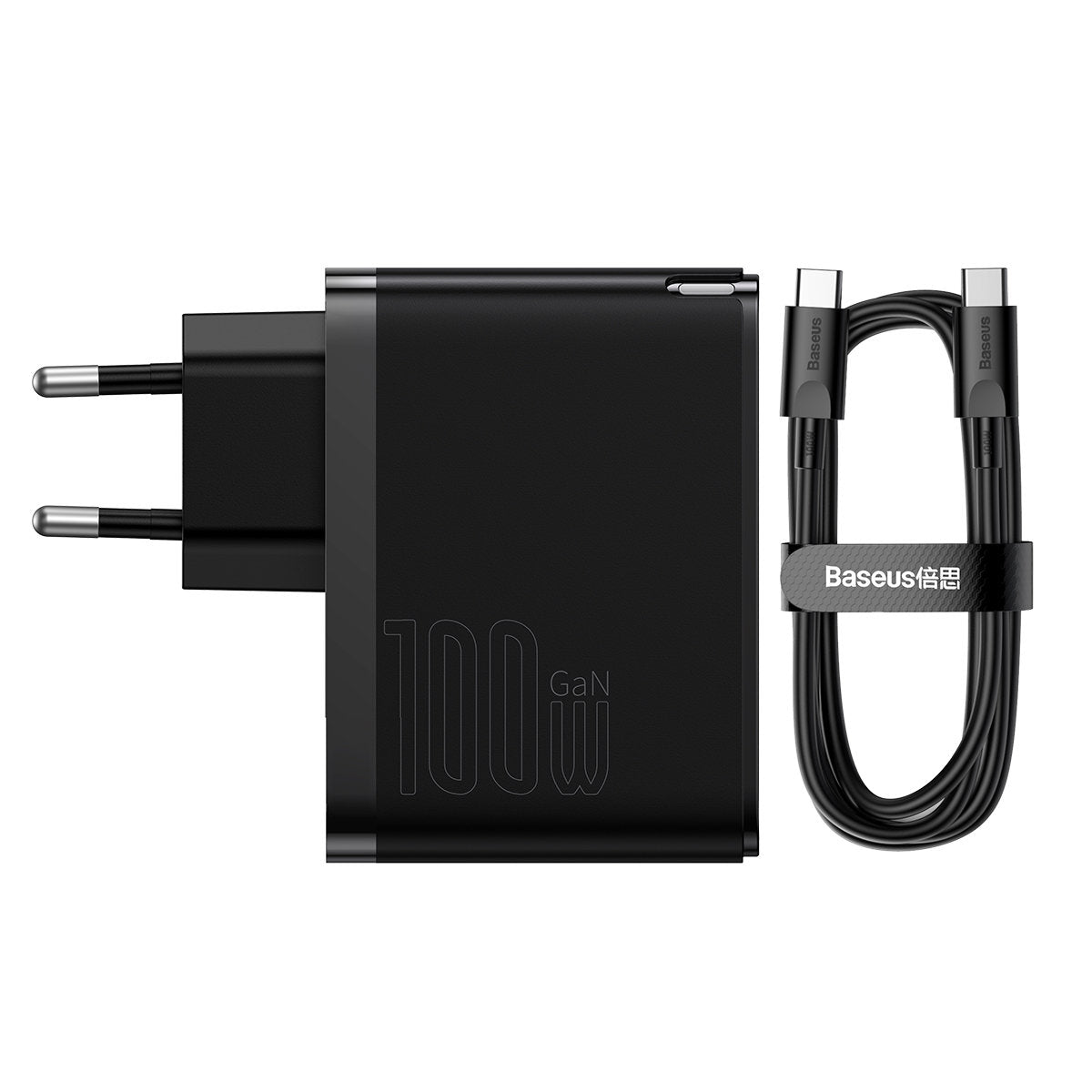 Incarcator Retea Cu Cablu USB-C Baseus GaN5 Pro, 100W, 3A, 1 x USB-A - 1 x USB-C, Negru CCGP090201