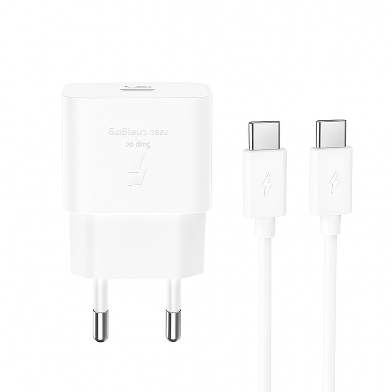 Incarcator Retea Cu Cablu USB-C XO Design L167, 25W, 3A, 1 x USB-C, Alb