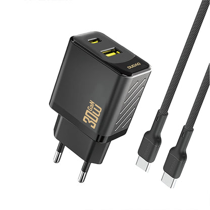 Incarcator Retea Cu Cablu USB-C Dudao A27TCEU, 30W, 1 x USB-A - 1 x USB-C, Negru