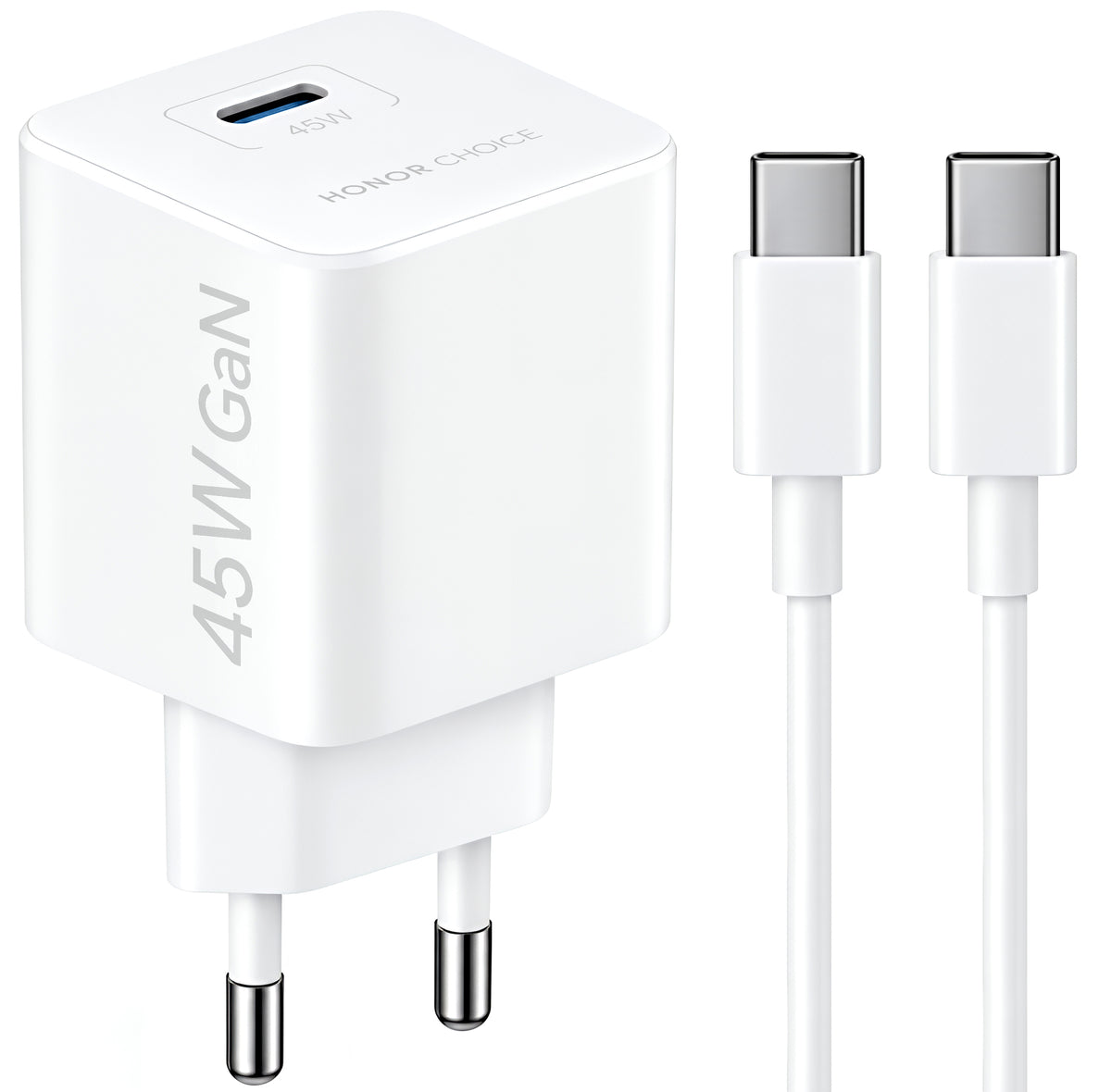 Incarcator Retea Cu Cablu USB-C Honor Choice CP045E, 45W, 3A, 1 x USB-C, Alb 5504ALHP