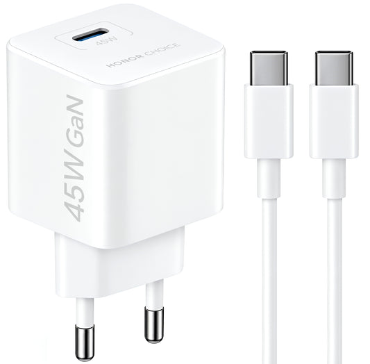 Incarcator Retea Cu Cablu USB-C Honor Choice CP045E, 45W, 3A, 1 x USB-C, Alb 5504ALHP