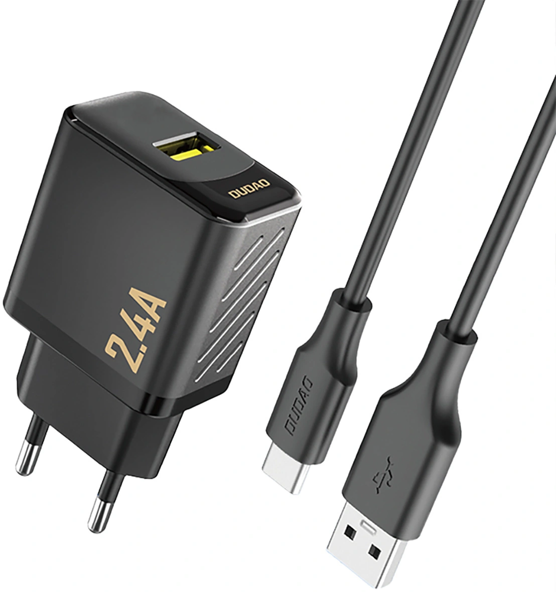 Incarcator Retea Cu Cablu USB-C Dudao A23TEU, 12W, 2.4A, 1 x USB-A, Negru