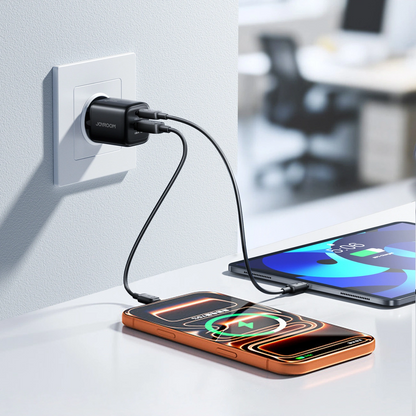 Incarcator Retea Cu Cablu USB-C Joyroom JR-TG7, 33W, 3A, 1 x USB-A - 1 x USB-C, Negru