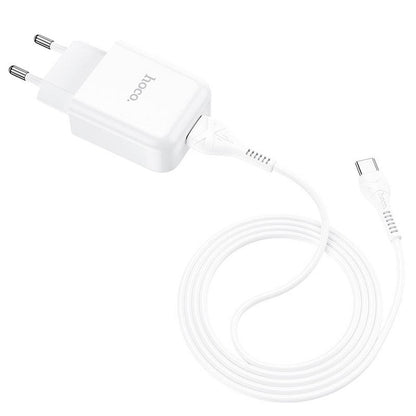 Incarcator Retea Cu Cablu USB-C HOCO N2, 10W, 2A, 1 x USB-A, Alb