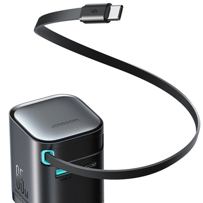 Incarcator Retea Cu Cablu USB-C Joyroom JR-TCL02, 65W, 3A, 1 x USB-A - 1 x USB-C, Negru