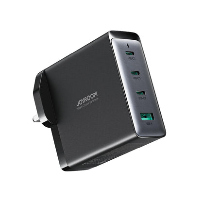 Incarcator Retea Cu Cablu USB-C Joyroom JR-TCG05UK, 140W, 5A, 1 x USB-A - 3 x USB-C, UK, Negru