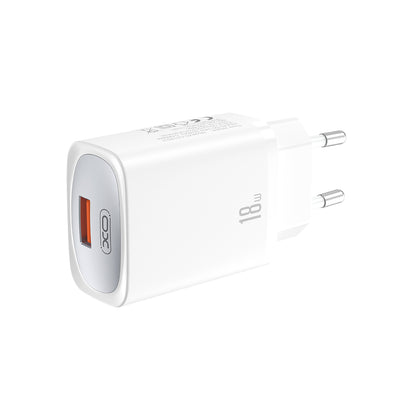 Incarcator Retea Cu Cablu USB-C XO Design CE19, 18W, 3A, 1 x USB-A, Alb