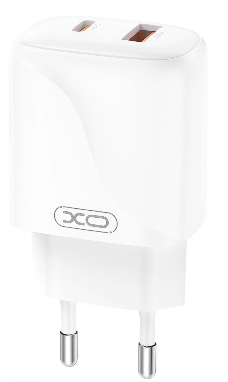 Incarcator Retea Cu Cablu USB-C XO Design L158, 20W, 3A, 1 x USB-A - 1 x USB-C, Alb