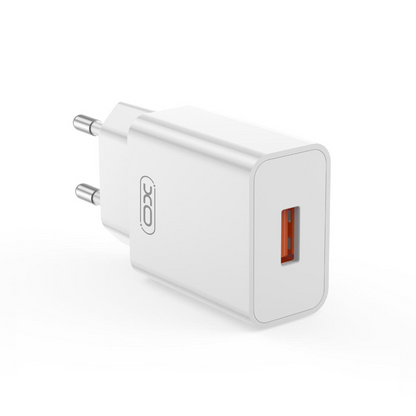 Incarcator Retea Cu Cablu microUSB XO Design L127, 18W, 3A, 1 x USB-A, Alb