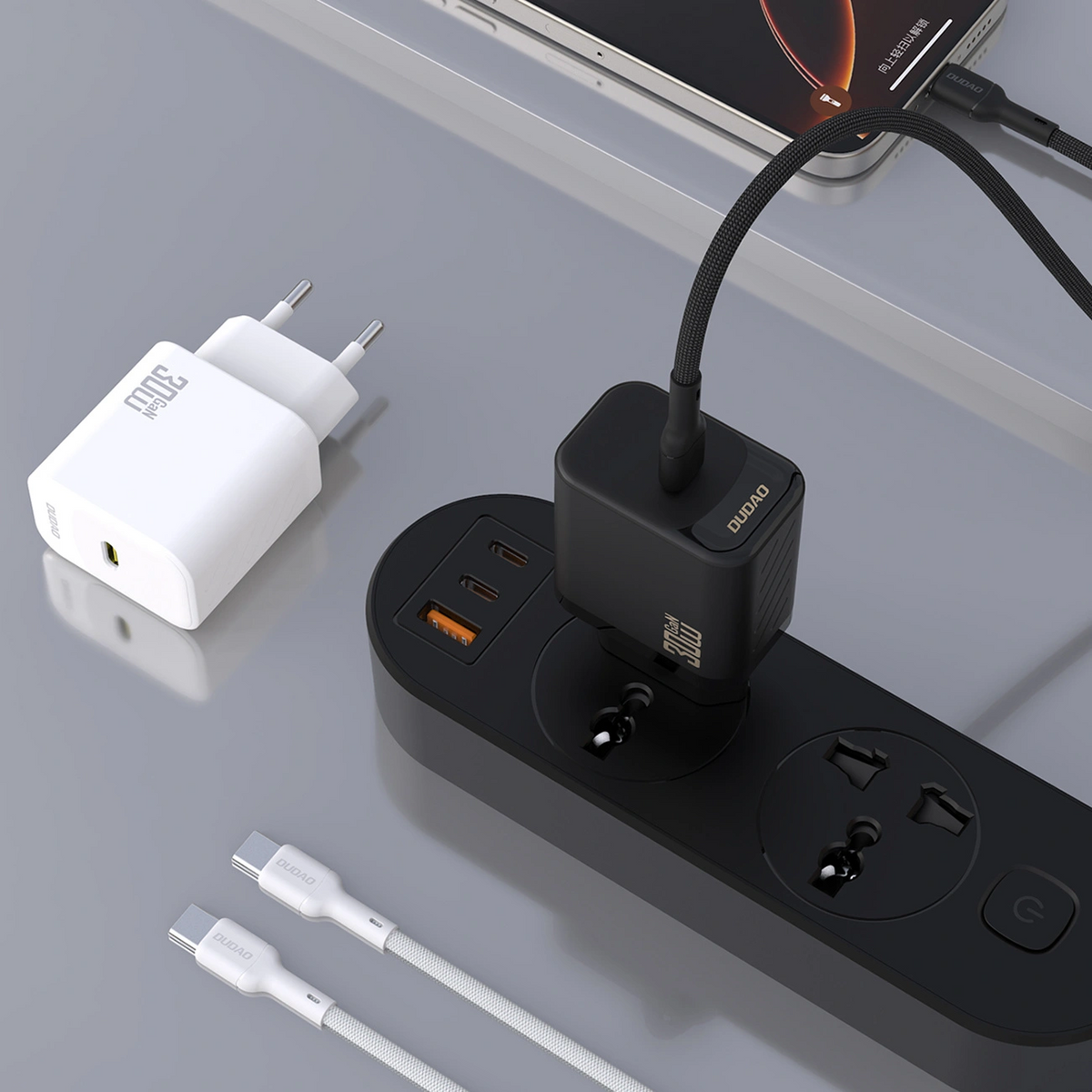 Incarcator Retea Cu Cablu USB-C Dudao A27PCEU, 30W, 3A, 1 x USB-C, Negru