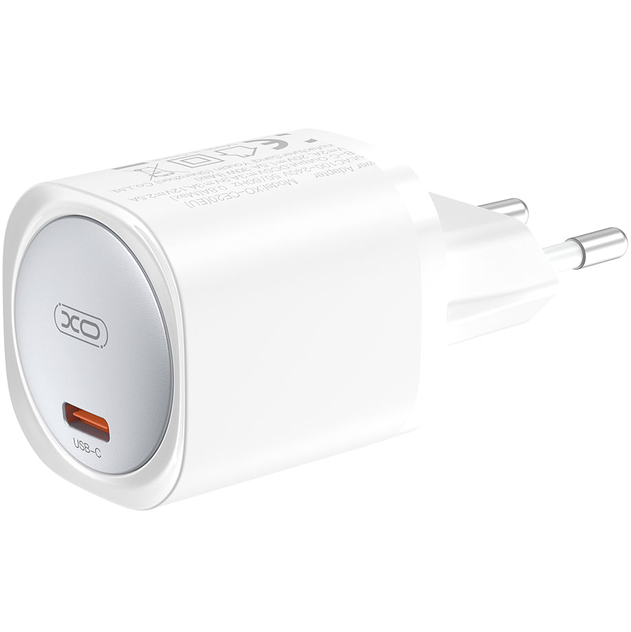 Incarcator Retea Cu Cablu USB-C XO Design CE20, 30W, 3A, 1 x USB-C, Alb