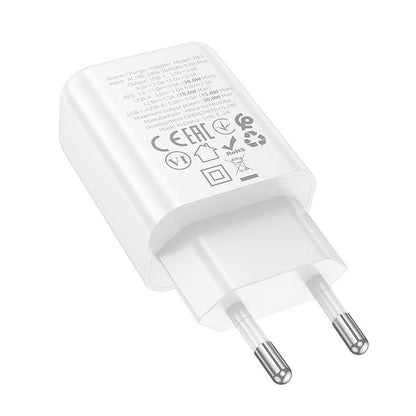 Incarcator Retea HOCO N63, 30W, 3A, 1 x USB-A - 1 x USB-C, Alb