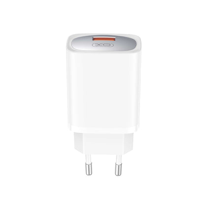 Incarcator Retea Cu Cablu USB-C XO Design CE19, 18W, 3A, 1 x USB-A, Alb