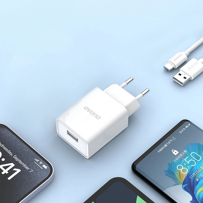 Incarcator Retea Cu Cablu USB-C Dudao A4EU, 10W, 2.1A, 1 x USB-A, Alb
