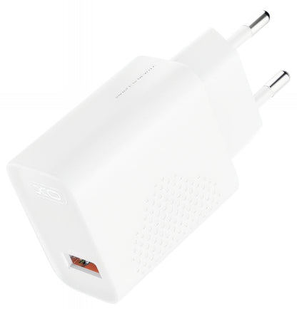 Incarcator Retea Cu Cablu microUSB XO Design L159, 18W, 3A, 1 x USB-A, Alb