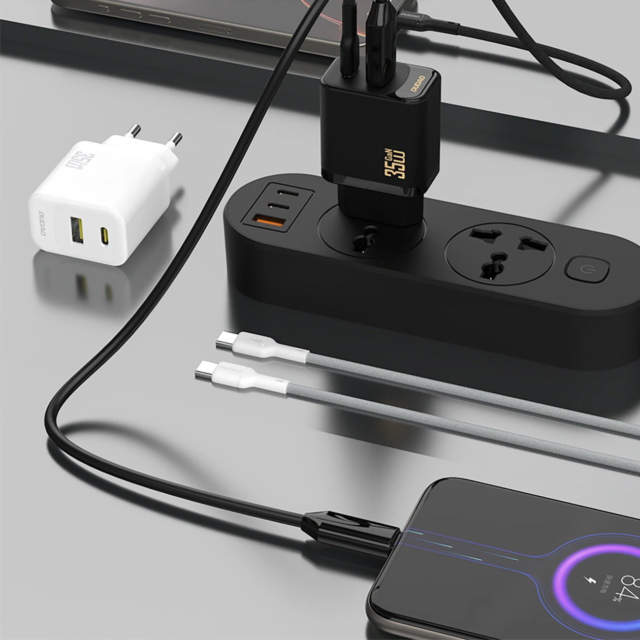 Incarcator Retea Cu Cablu USB-C Dudao A27 Max, 35W, 1 x USB-A - 1 x USB-C, Negru