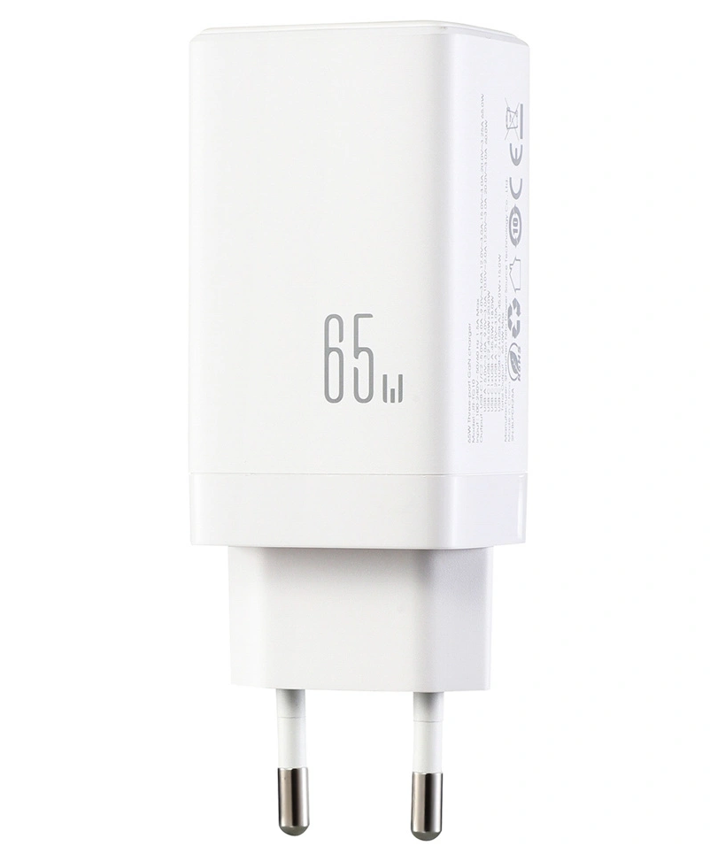 Incarcator Retea Cu Cablu USB-C Joyroom JR-TG10, 65W, 3.25A, 1 x USB-A - 2 x USB-C, Alb