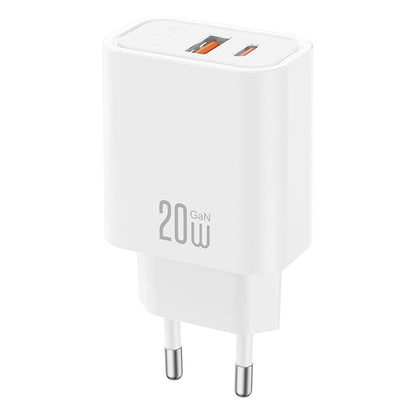 Incarcator Retea Cu Cablu USB-C XO Design CE40, 20W, 3A, 1 x USB-A - 1 x USB-C, Alb
