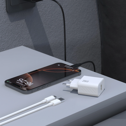 Incarcator Retea Cu Cablu USB-C Dudao A27STEU, 25W, 3A, 1 x USB-A, Negru