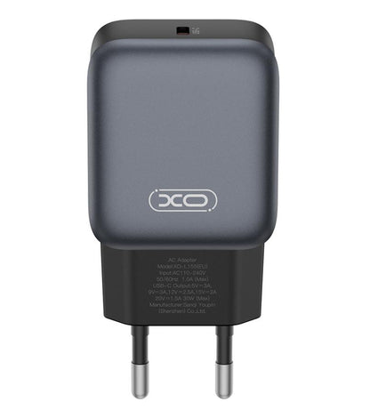 Incarcator Retea Cu Cablu USB-C XO Design L155, 30W, 3A, 1 x USB-C, Negru
