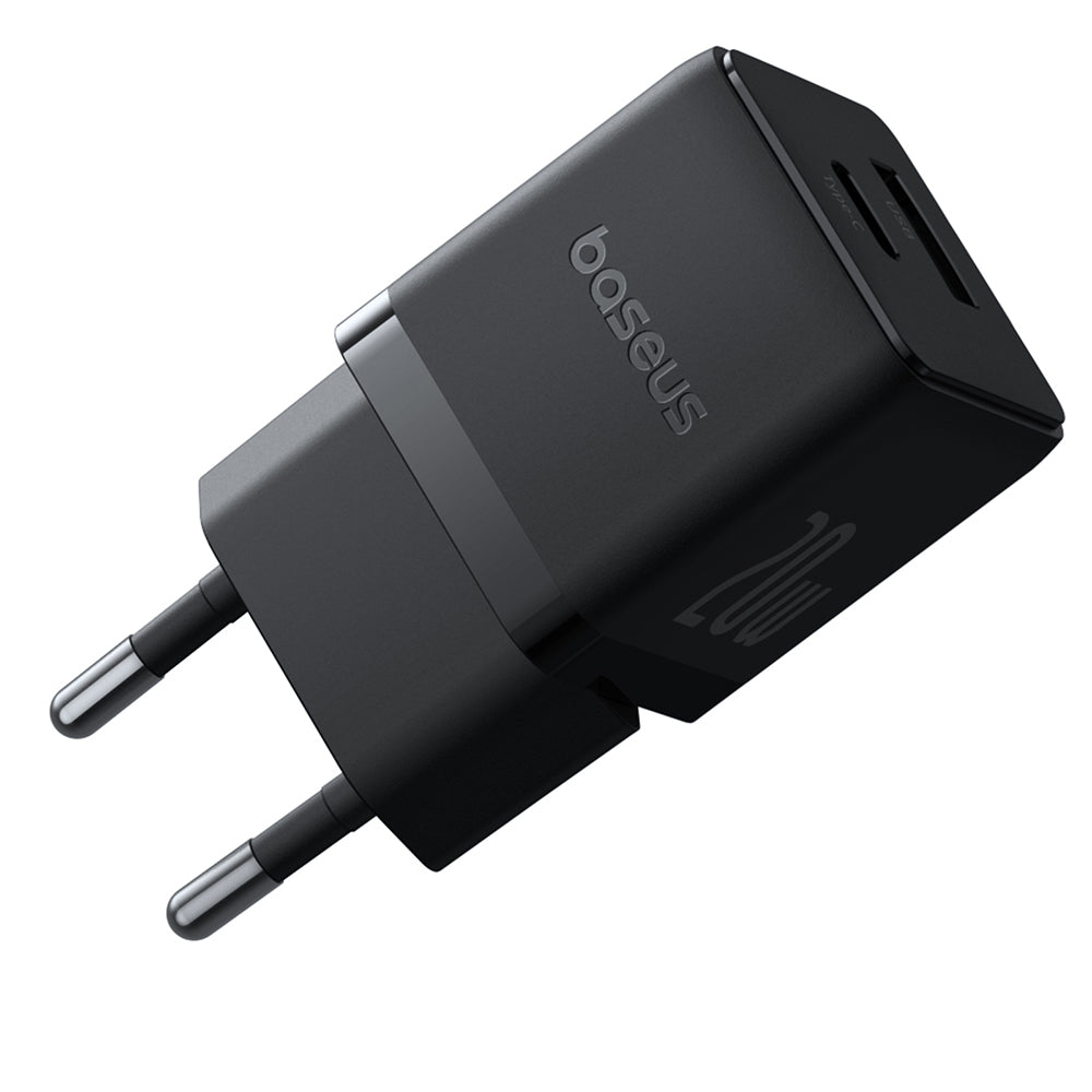 Incarcator Retea Cu Cablu USB-C Baseus Palm, 20W, 3A, 1 x USB-A - 1 x USB-C, Negru P10111608113-01
