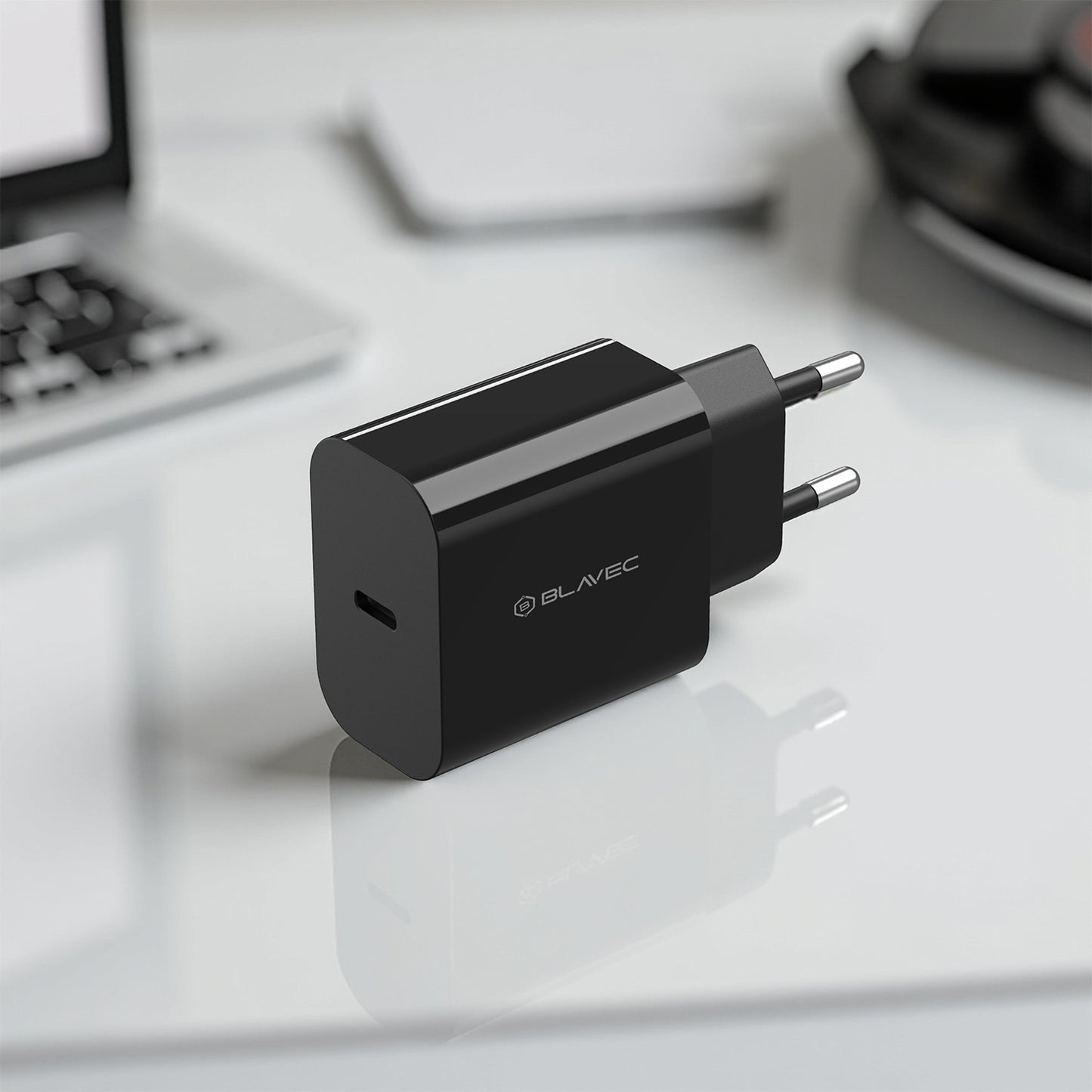 Incarcator Retea Cu Cablu USB-C Blavec BC-7, 45W, 3A, 1 x USB-C, Negru