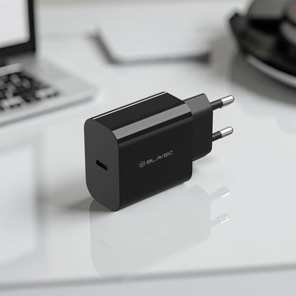 Incarcator Retea Cu Cablu USB-C Blavec BC-7, 45W, 3A, 1 x USB-C, Negru