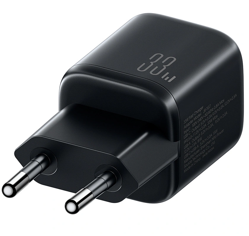 Incarcator Retea Cu Cablu USB-C Joyroom JR-TG7, 33W, 3A, 1 x USB-A - 1 x USB-C, Negru