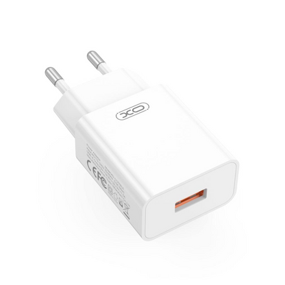 Incarcator Retea Cu Cablu microUSB XO Design L127, 18W, 3A, 1 x USB-A, Alb