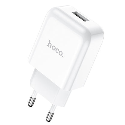 Incarcator Retea cu Cablu Lightning HOCO N2, 10W, 2A, 1 x USB-A, Alb