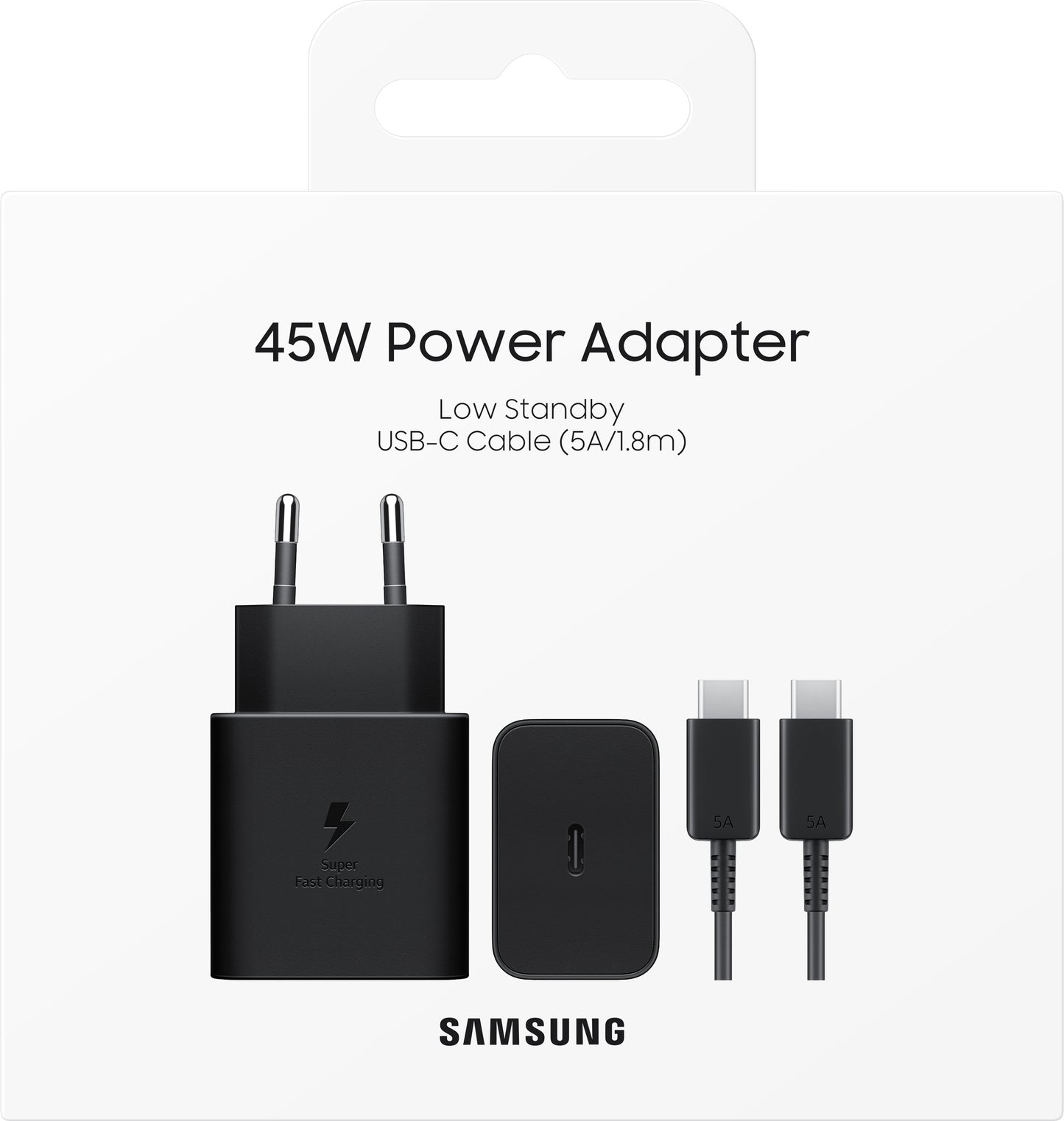 Incarcator Retea Cu Cablu USB-C Samsung, 45W, 4.05A, 1 x USB-C, Negru EP-T4511XBEGEU