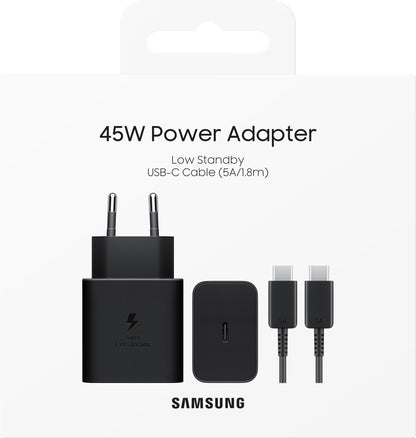Incarcator Retea Cu Cablu USB-C Samsung, 45W, 4.05A, 1 x USB-C, Negru EP-T4511XBEGEU
