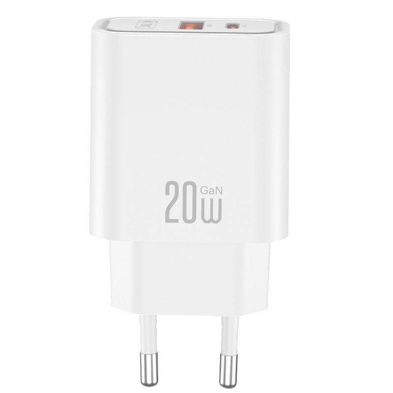 Incarcator Retea Cu Cablu USB-C XO Design CE40, 20W, 3A, 1 x USB-A - 1 x USB-C, Alb